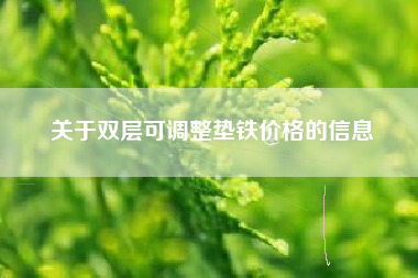 关于双层可广东调整垫铁价格的信息