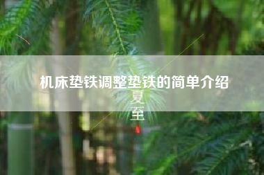 广东机床垫铁广东调整垫铁的简单介绍
